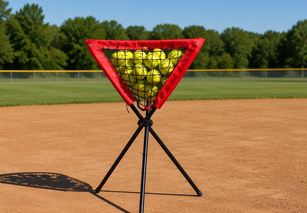 Baseball & Tennis Ball Caddy with Tripod Stand
