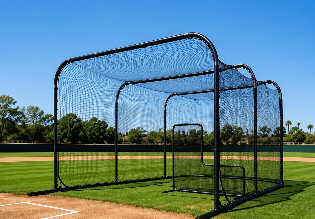 Baseball & Softball Cage Net with Steel Frame view 2
