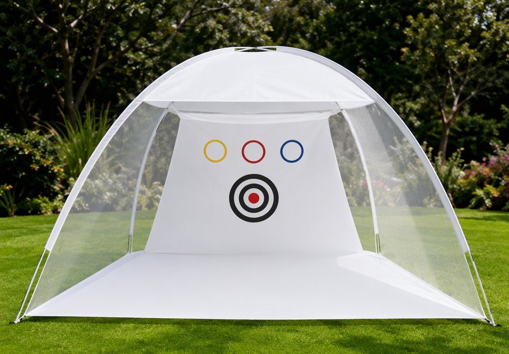 Tent-Style Golf Practice Net (White)