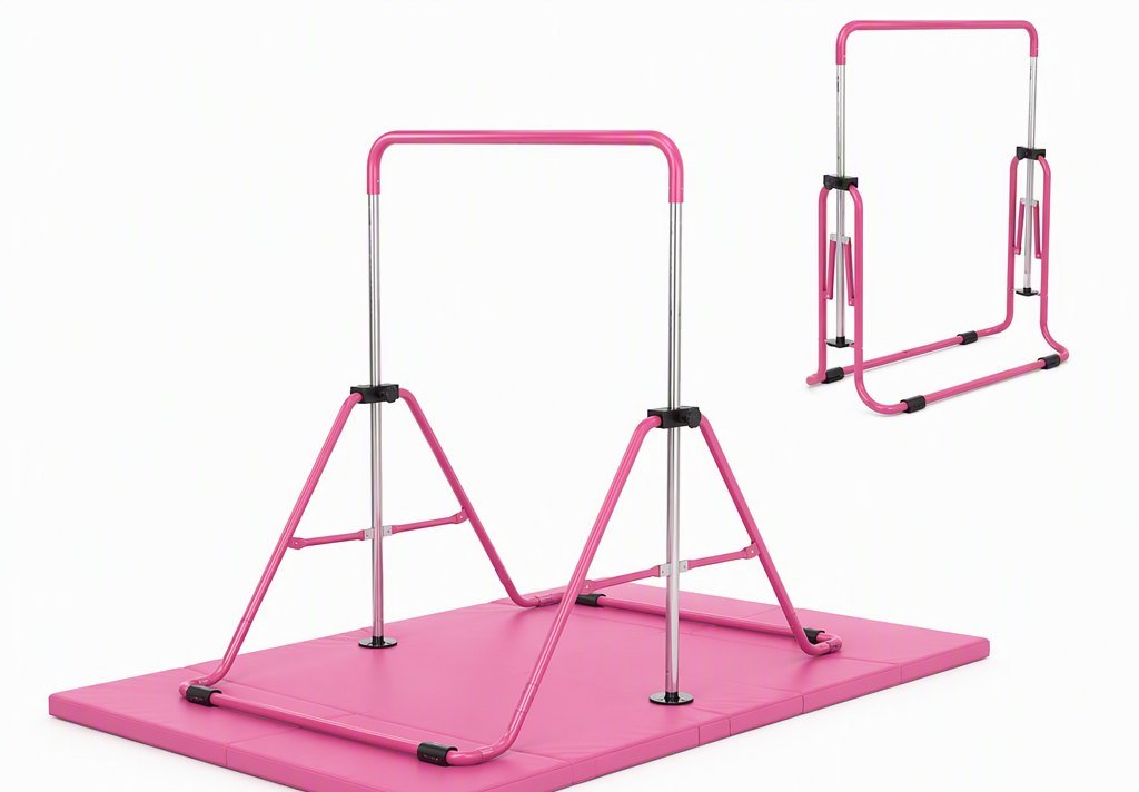 Children's Horizontal Bar with Gym Mat